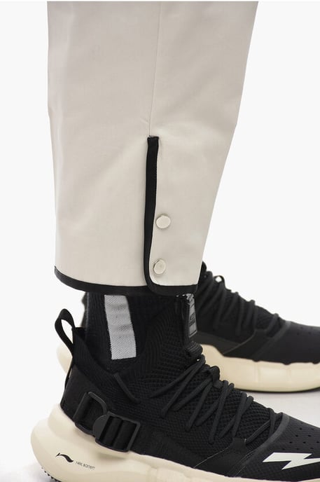 Slim Fit-Hose TOM aus Baumwolltwill mit kontrastierendem Bund in Weiß - Image 3