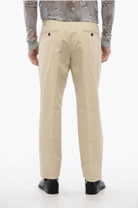 Plisseehose LEXNDER mit Nietendetails in Beige - Image 4