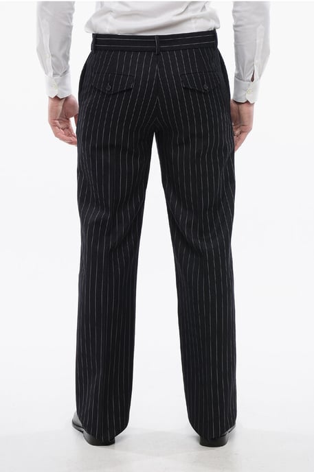 Nadelstreifen-Hose 23 Slim Fit aus Wollmischung in Blau - Image 2