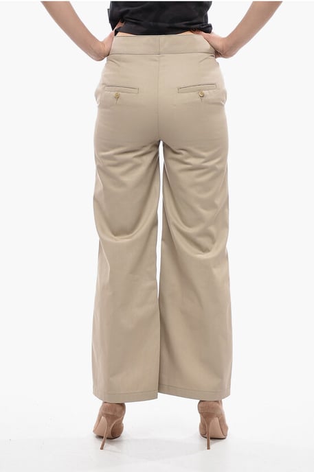 High-Waist Straight-Fit Hose in Beige - Image 2
