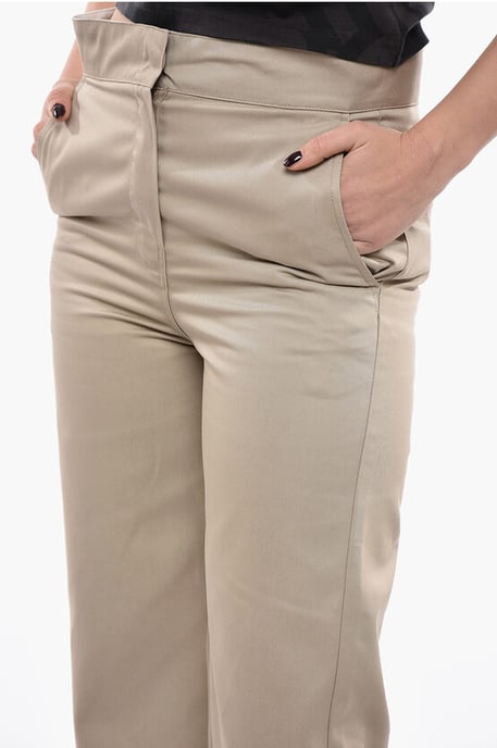 High-Waist Straight-Fit Hose in Beige - Image 3