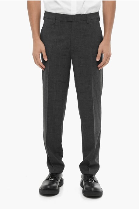 Districk Karierte Slim-Fit-Hose in Grau - Image 1