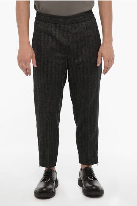 Slim Fit Freizeithose aus Schurwolle in Grau - Image 1
