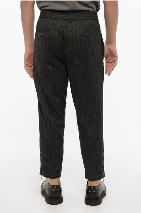Slim Fit Freizeithose aus Schurwolle in Grau - Image 2