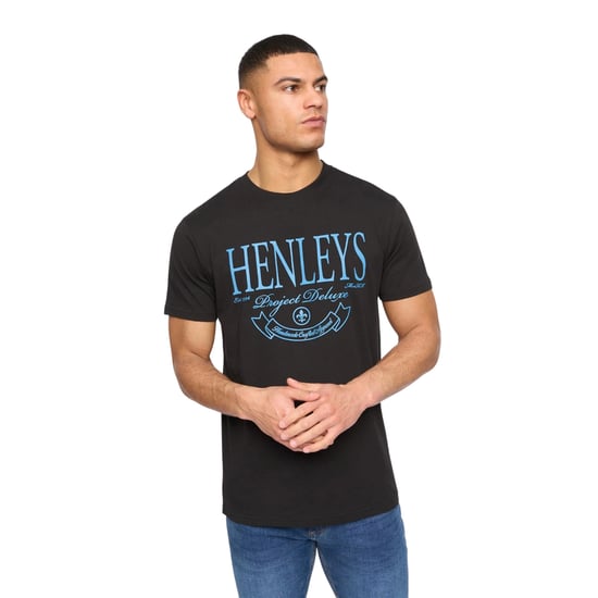 Henleys - "Henbank" T-Shirt für Herren (Schwarz) - Image 4