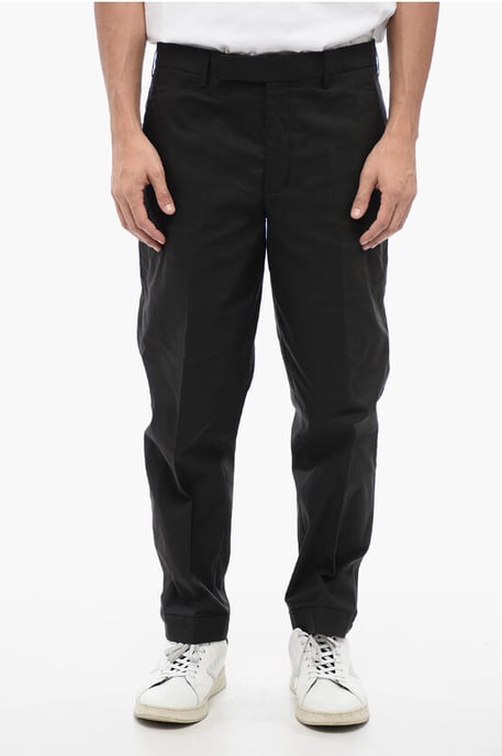 Regular Rise METAL HEM Hose aus Baumwollmischung in Schwarz - Image 1