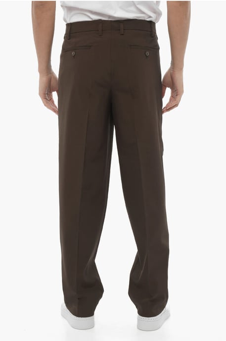 Gerade geschnittene Slim Fit-Piesenhose in Braun - Image 4