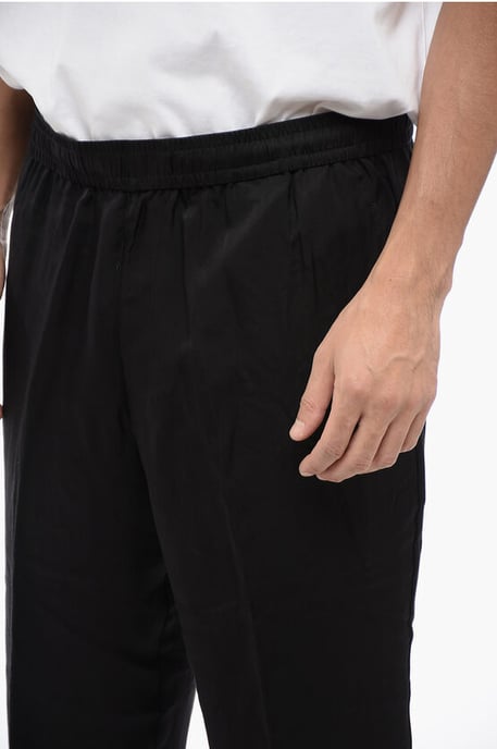 REM-Hose aus Viskose-Mix mit elastischem Bund in Schwarz - Image 3