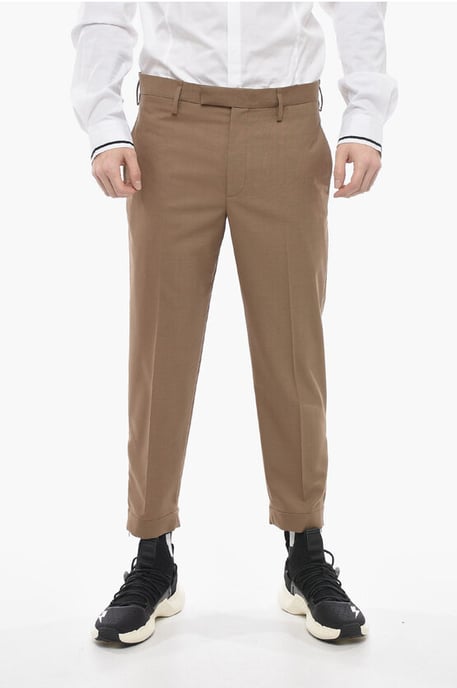 Slim Fit JAMIE Hose mit Knöchelreißverschluss in Braun - Image 1