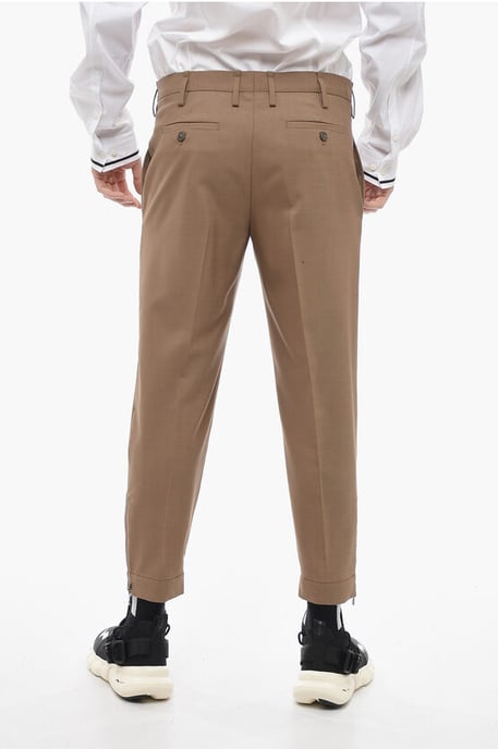 Slim Fit JAMIE Hose mit Knöchelreißverschluss in Braun - Image 2