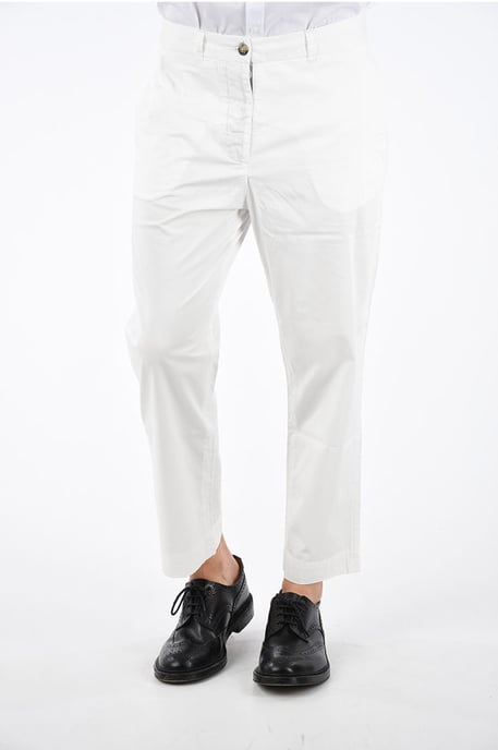 Stretch-BOYFRIEND-Hose in Weiß - Image 1