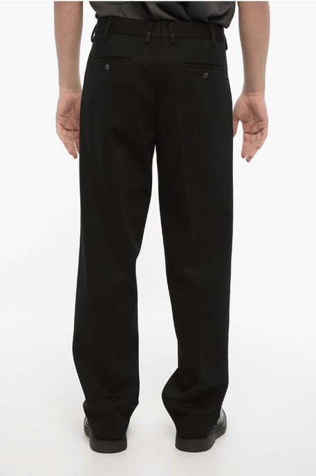 Loose Fit Neoprenhose mit Gürtelschlaufen in Schwarz - Image 2