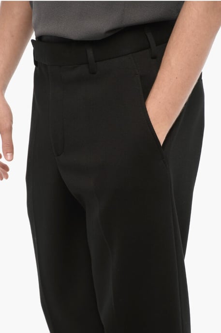 Loose Fit Neoprenhose mit Gürtelschlaufen in Schwarz - Image 3