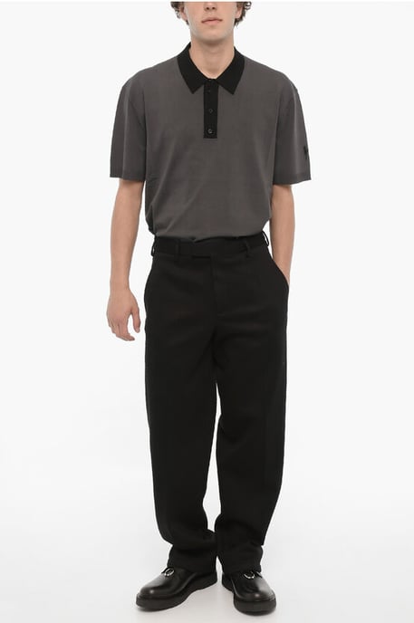 Loose Fit Neoprenhose mit Gürtelschlaufen in Schwarz - Image 4