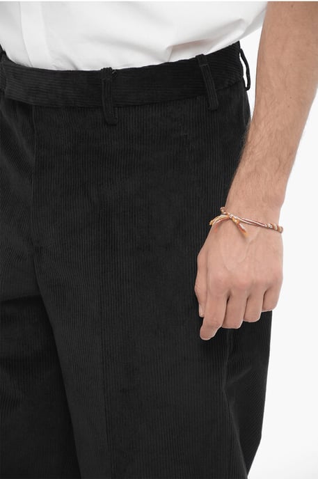 Locker geschnittene Cordhose in Schwarz - Image 3