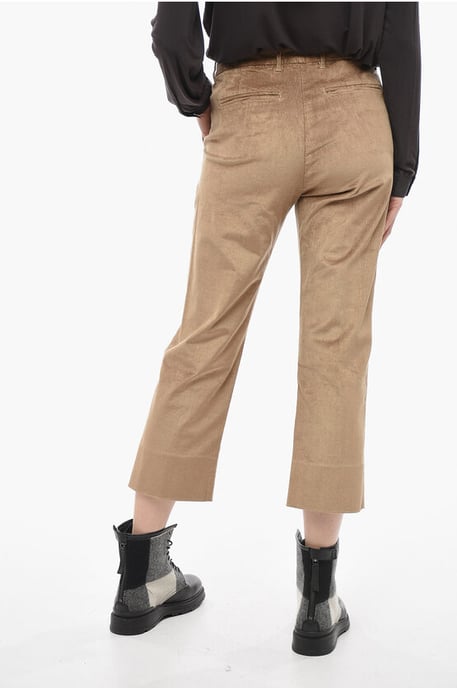 Cordhose mit weitem Bein in Beige - Image 2