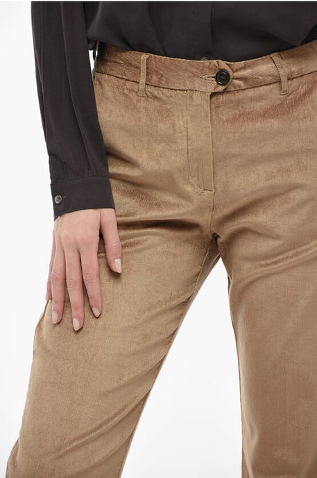 Cordhose mit weitem Bein in Beige - Image 3