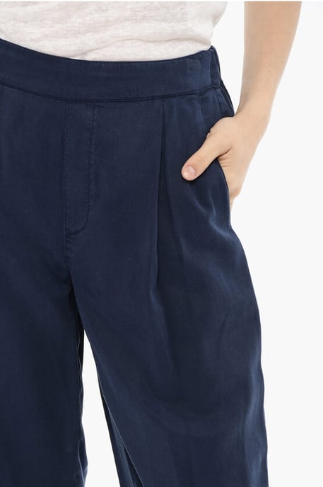 Schlaghose mit einfacher Bundfalte in Blau - Image 3