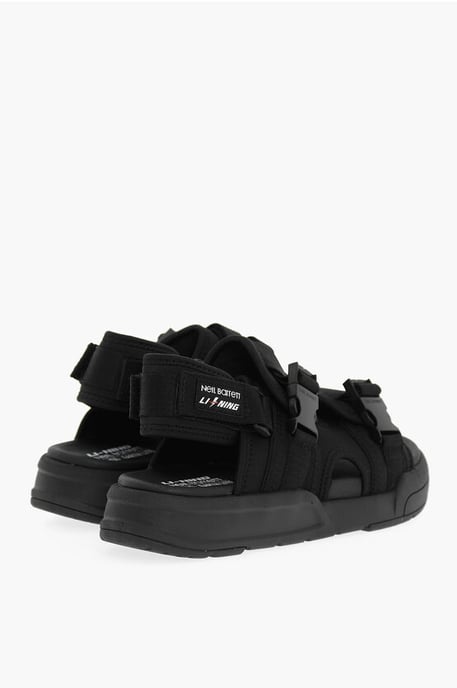 LI-NING Einfarbige Sandalen mit Doppelschnalle und Socken in Schwarz - Image 2