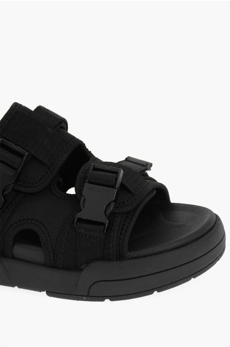 LI-NING Einfarbige Sandalen mit Doppelschnalle und Socken in Schwarz - Image 4