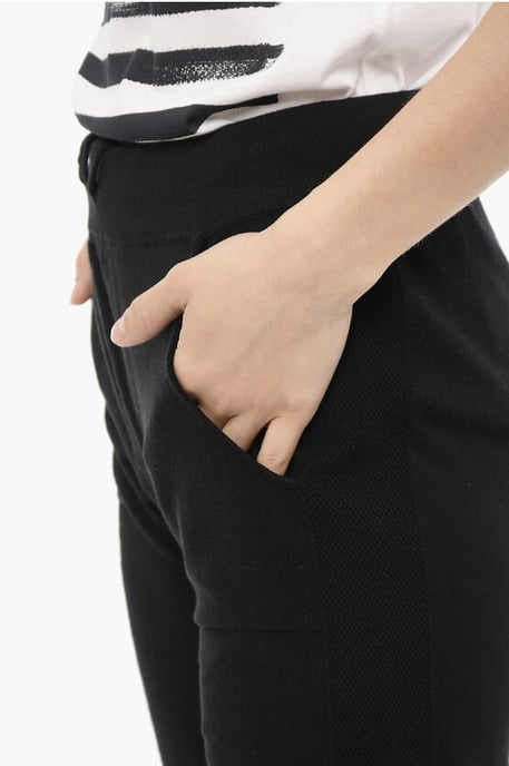 Baumwoll-SOMMER-Leggings mit seitlichem Mesh in Schwarz - Image 3