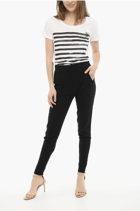 Baumwoll-SOMMER-Leggings mit seitlichem Mesh in Schwarz - Image 4