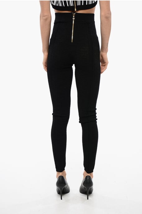 Lochmuster-Leggings mit hoher Taille - Image 2