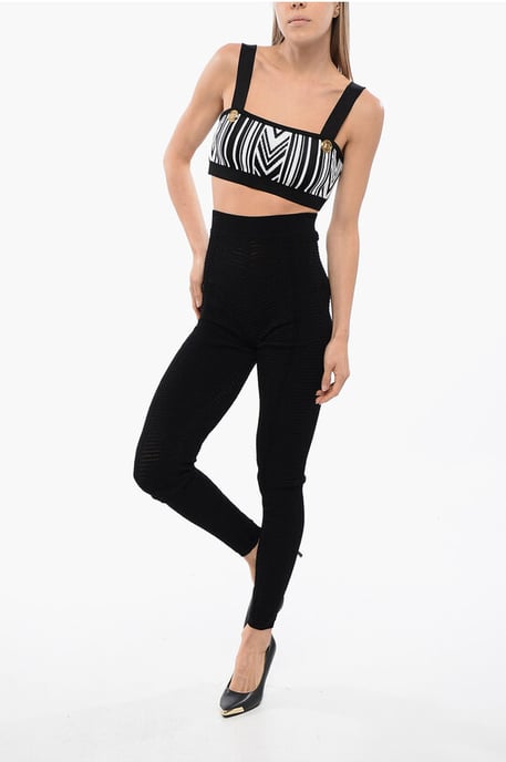 Lochmuster-Leggings mit hoher Taille - Image 4