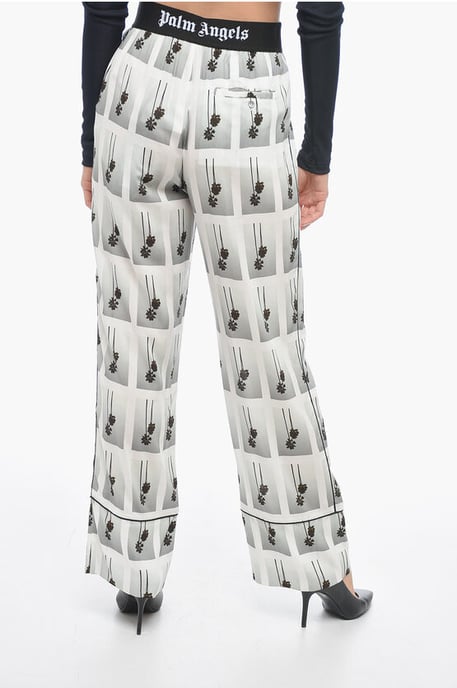 Pyjamahose MIRAGE mit Allover-Logo in Schwarz und Weiß - Image 2