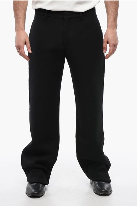 Straight-Fit-Hose aus Wolle in Schwarz - Image 1