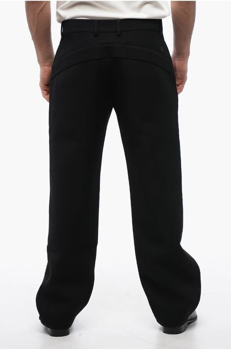 Straight-Fit-Hose aus Wolle in Schwarz - Image 2
