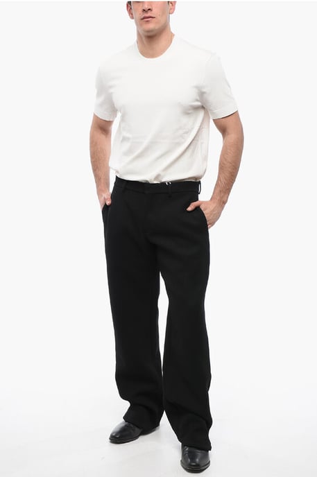 Straight-Fit-Hose aus Wolle in Schwarz - Image 4