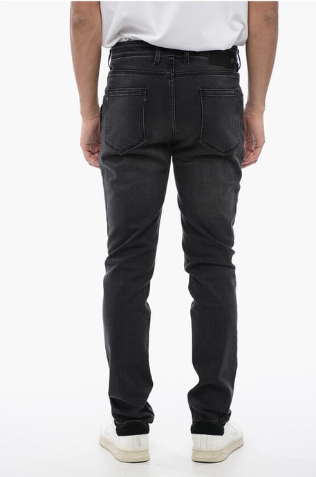 Skinny Fit NICK Stone Washed Denims 14 cm in Schwarz - Image 2