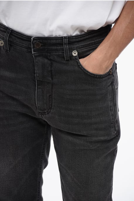 Skinny Fit NICK Stone Washed Denims 14 cm in Schwarz - Image 3