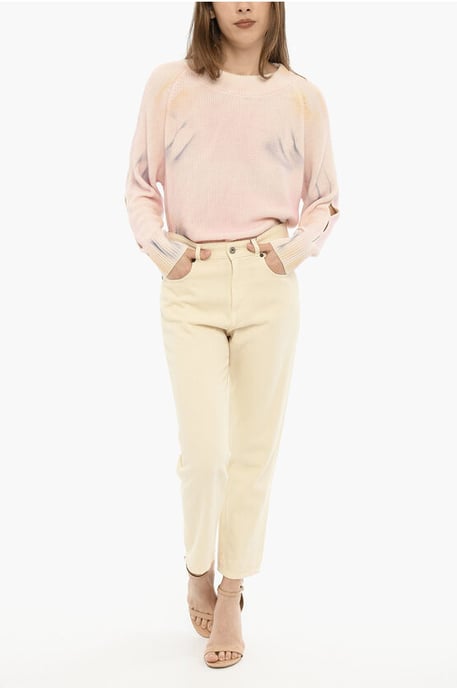 5-Pocket-Hose aus Baumwolltwill in Beige - Image 4