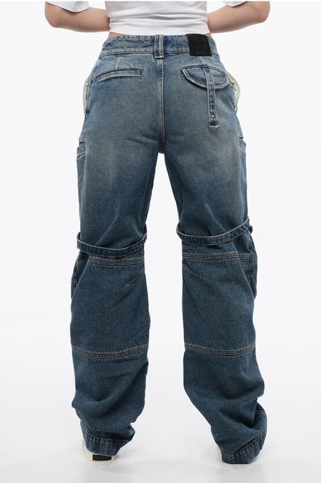 Loose Fit Cargo-Jeans mit normaler Taille in Blau - Image 2
