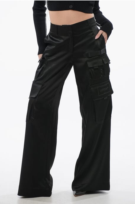 TOYBOX-Cargohose aus Satin in Schwarz - Image 1