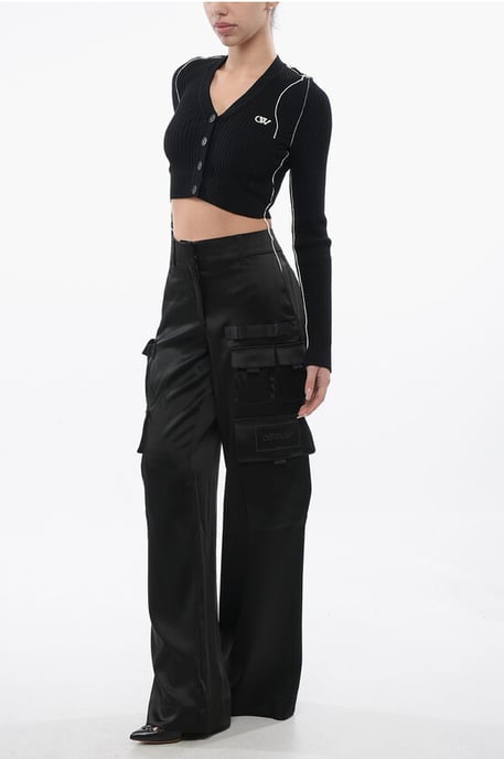 TOYBOX-Cargohose aus Satin in Schwarz - Image 3