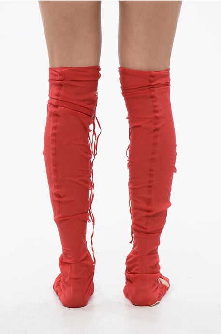 TABI Thing-Highs aus Seidenmischung mit Schnürung in Rot - Image 3