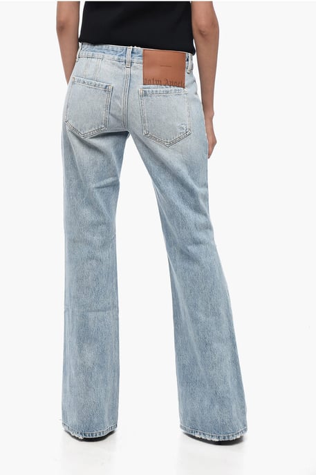 Leicht verwaschene Bootcut-Jeans 29 cm in Blau - Image 2
