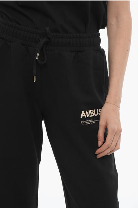 Einfarbige Sweatpants mit aufgedrucktem Logo in Schwarz - Image 3