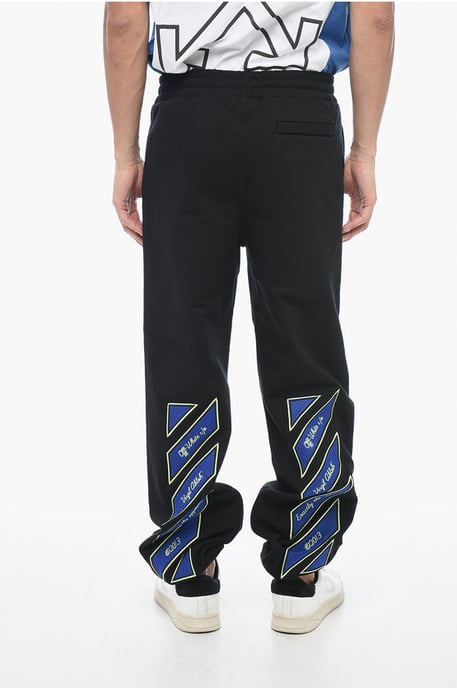 Bestickte VARS-Jogginghose mit Patchwork in Schwarz - Image 2