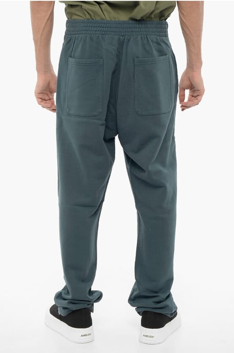 WORKSHOP-Jogginghose aus Fleece-Baumwolle mit Kordelzug in der Taille in Blau - Image 2