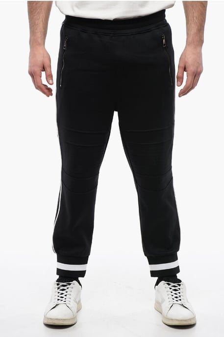 Low Rise MODERNIST Jogginghose mit Biker-Detail in Schwarz - Image 1