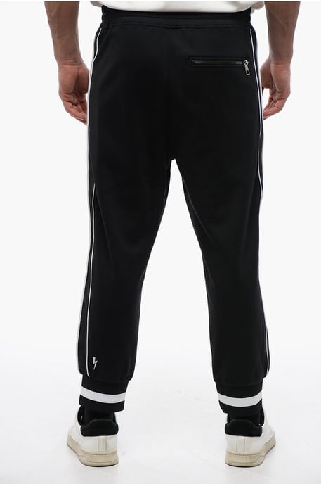Low Rise MODERNIST Jogginghose mit Biker-Detail in Schwarz - Image 2