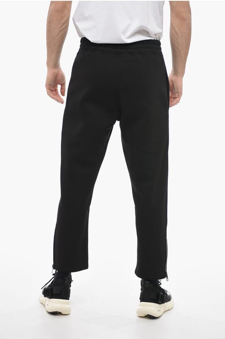 Locker geschnittene Jogginghose aus Baumwollmischung mit Knöchelreißverschluss in Schwarz - Image 2