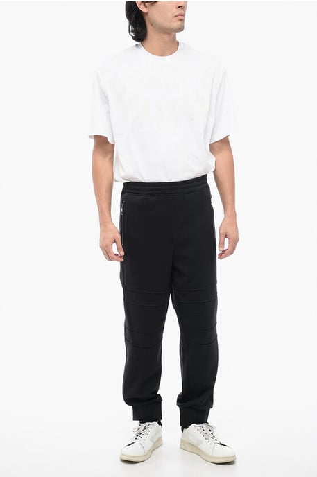 Neil Barrett MODERNIST Biker-Jogginghose aus Baumwollmischung mit Reißverschlusstaschen - Schwarz - Image 3