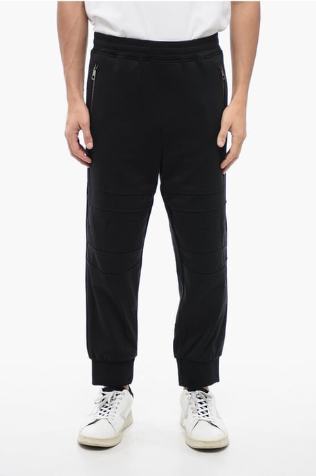 MODERNIST Biker-Jogginghose aus Baumwollmischung mit Reißverschlusstaschen in Schwarz - Image 1