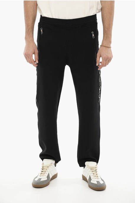 Skinny Fit-Jogginghose mit seitlichem Thunderbolt-Print in Schwarz - Image 1