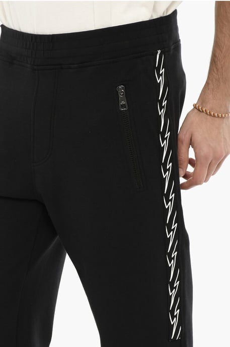 Skinny Fit-Jogginghose mit seitlichem Thunderbolt-Print in Schwarz - Image 3
